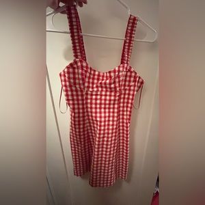 Zara red and white checkered dress (never worn)